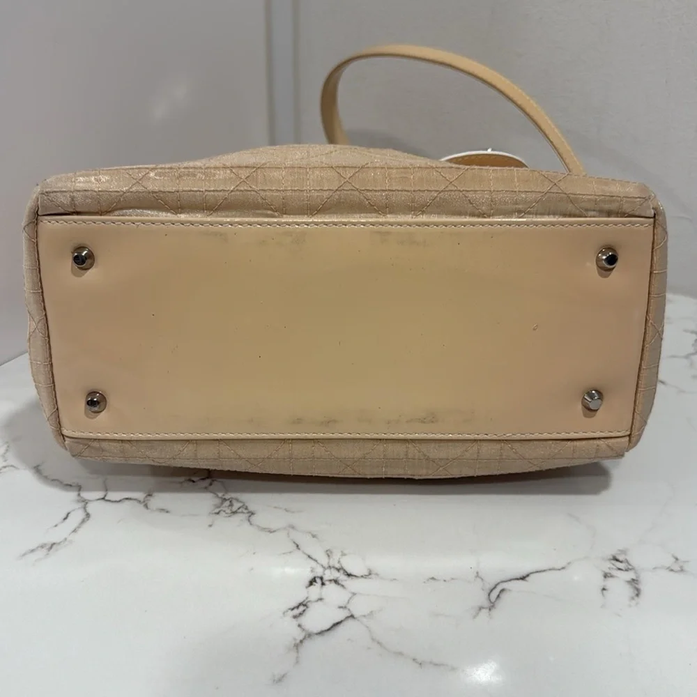 Authentic Christian Dior Lady Beige Hand Bag - Picture 3 of 9